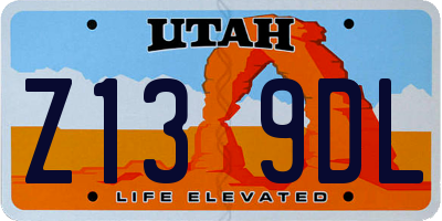UT license plate Z139DL