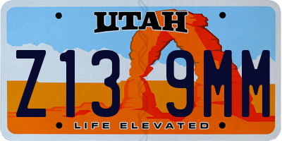 UT license plate Z139MM
