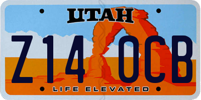 UT license plate Z140CB