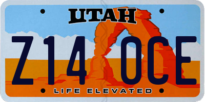 UT license plate Z140CE