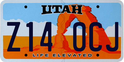 UT license plate Z140CJ