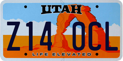 UT license plate Z140CL