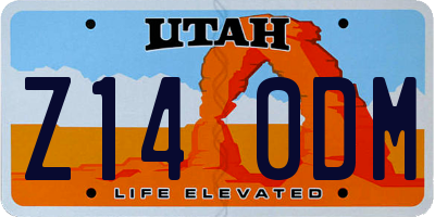 UT license plate Z140DM