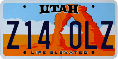 UT license plate Z140LZ