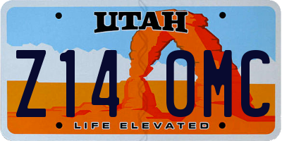 UT license plate Z140MC