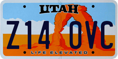 UT license plate Z140VC