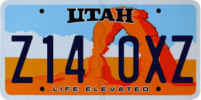 UT license plate Z140XZ