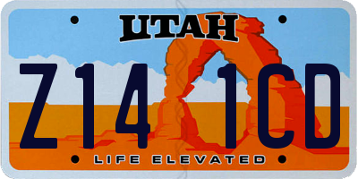UT license plate Z141CD
