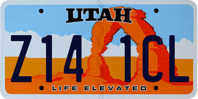 UT license plate Z141CL
