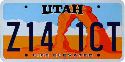UT license plate Z141CT