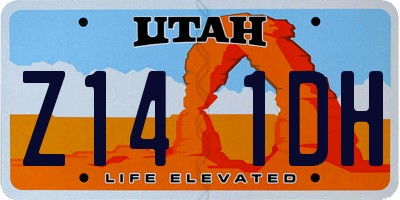 UT license plate Z141DH