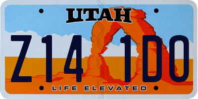 UT license plate Z141DO