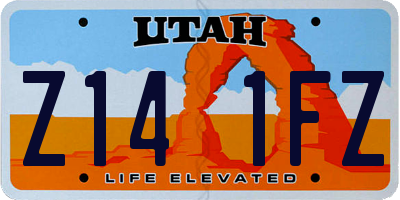 UT license plate Z141FZ