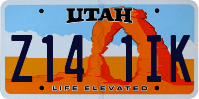 UT license plate Z141IK