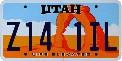 UT license plate Z141IL