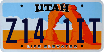 UT license plate Z141IT
