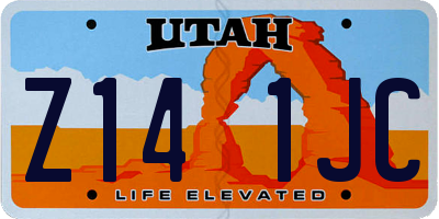 UT license plate Z141JC