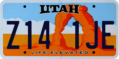 UT license plate Z141JE