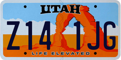 UT license plate Z141JG