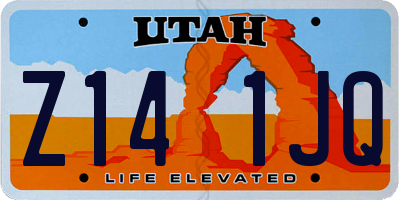 UT license plate Z141JQ