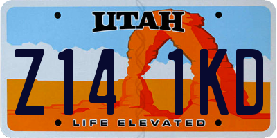 UT license plate Z141KD