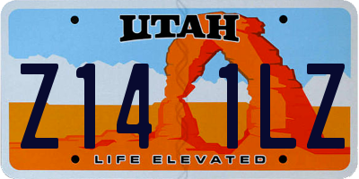 UT license plate Z141LZ