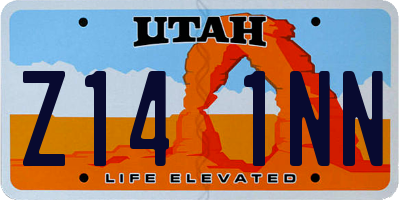UT license plate Z141NN