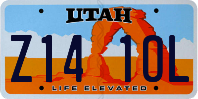 UT license plate Z141OL
