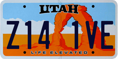 UT license plate Z141VE