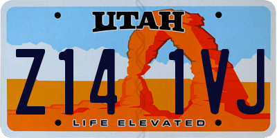 UT license plate Z141VJ