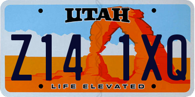 UT license plate Z141XQ