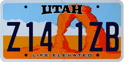 UT license plate Z141ZB