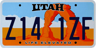 UT license plate Z141ZF