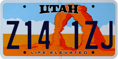 UT license plate Z141ZJ
