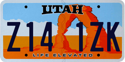 UT license plate Z141ZK