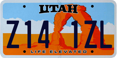 UT license plate Z141ZL