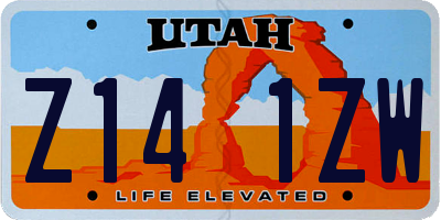 UT license plate Z141ZW