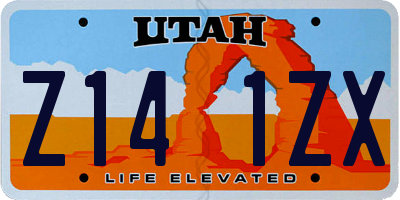 UT license plate Z141ZX