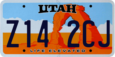 UT license plate Z142CJ