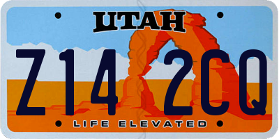 UT license plate Z142CQ