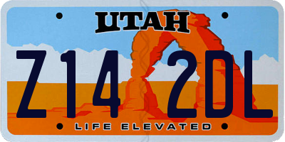 UT license plate Z142DL