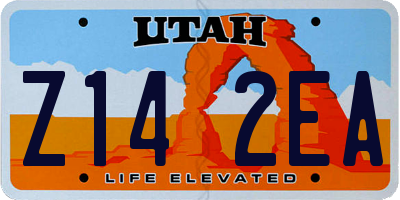 UT license plate Z142EA