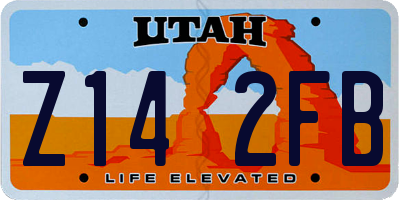 UT license plate Z142FB