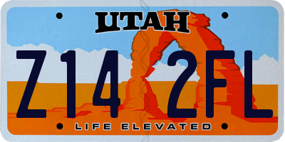 UT license plate Z142FL