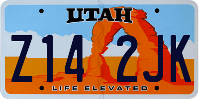 UT license plate Z142JK