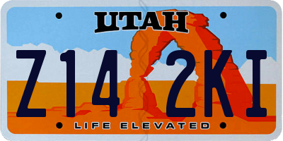 UT license plate Z142KI