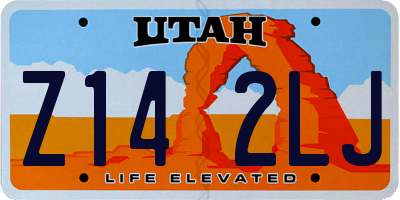 UT license plate Z142LJ
