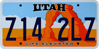UT license plate Z142LZ