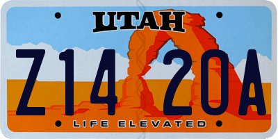 UT license plate Z142OA