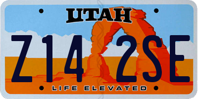 UT license plate Z142SE